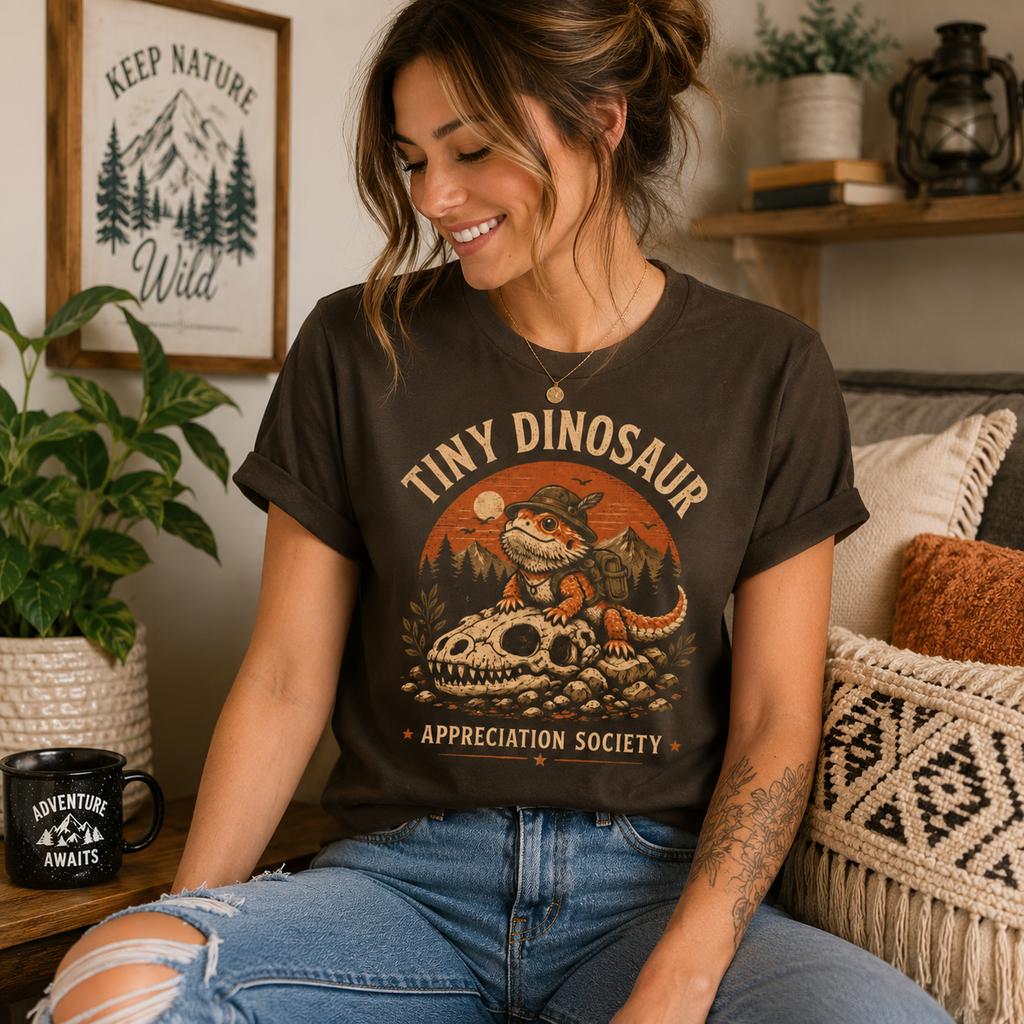 Tiny Dinosaur Appreciation Society Bearded Dragon T-Shirt | Funny Beardie Tee