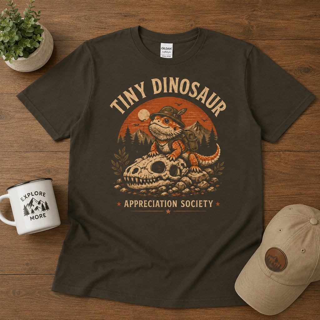 Tiny Dinosaur Appreciation Society Bearded Dragon T-Shirt | Funny Beardie Tee