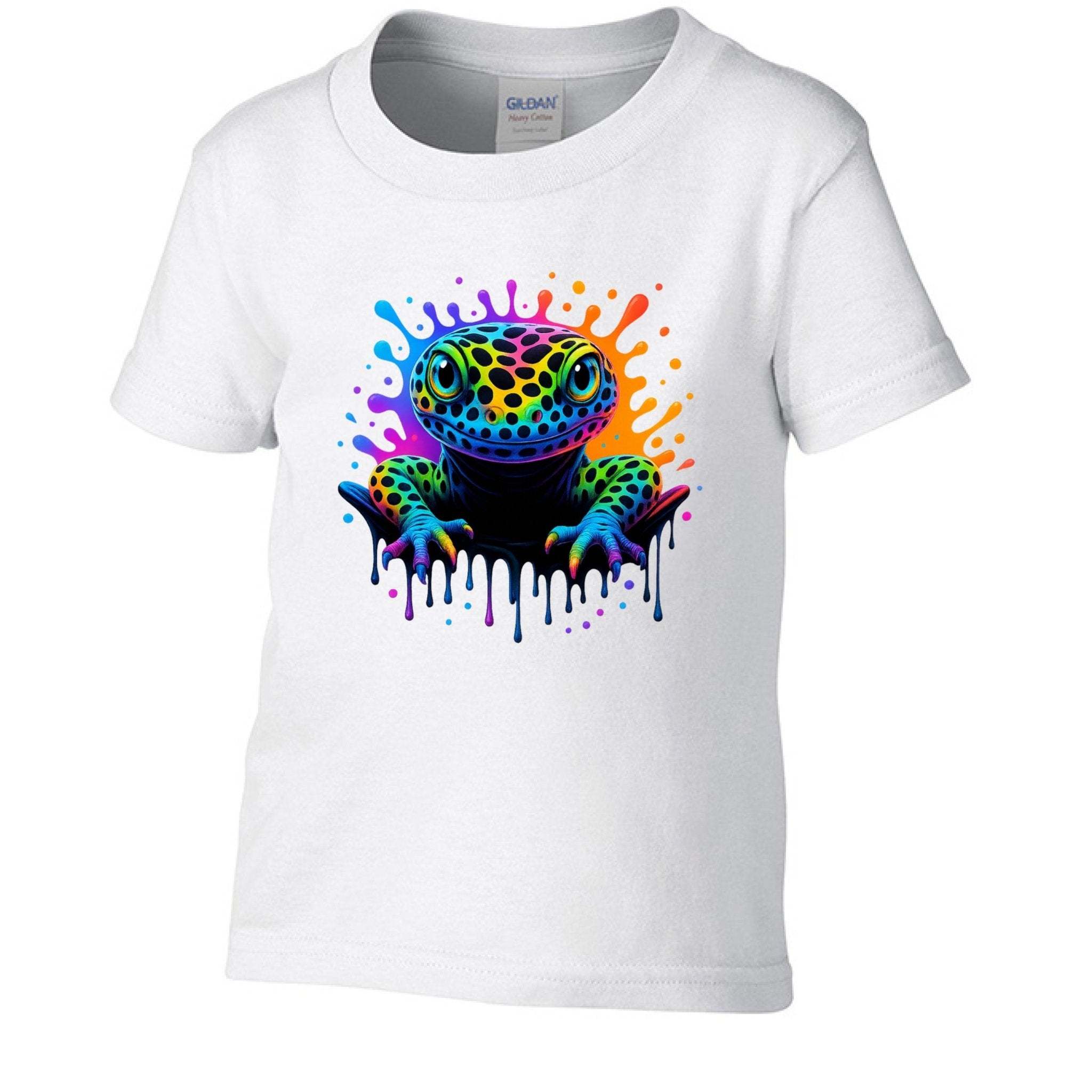 Colorful Toddler Rainbow Leopard Gecko Shirt - Red River Exotics