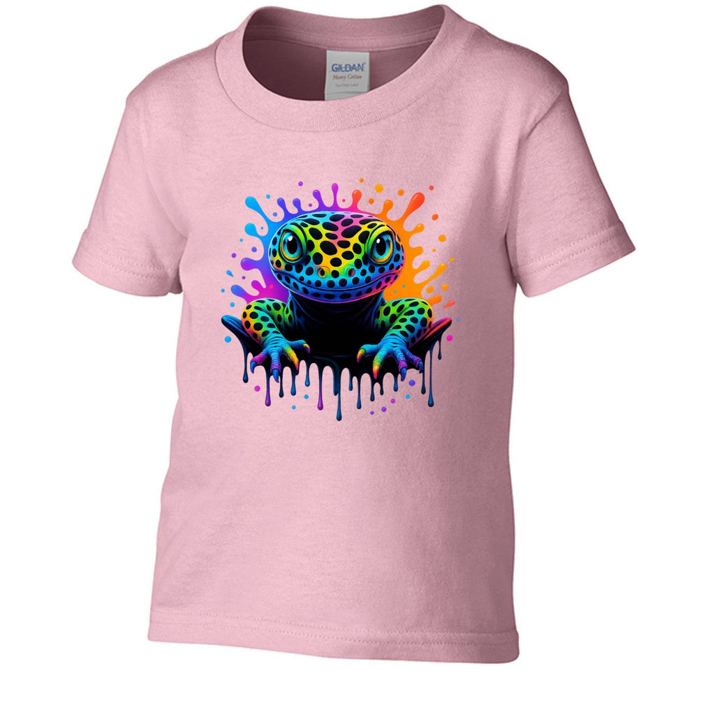 Colorful Toddler Rainbow Leopard Gecko Shirt - Red River Exotics