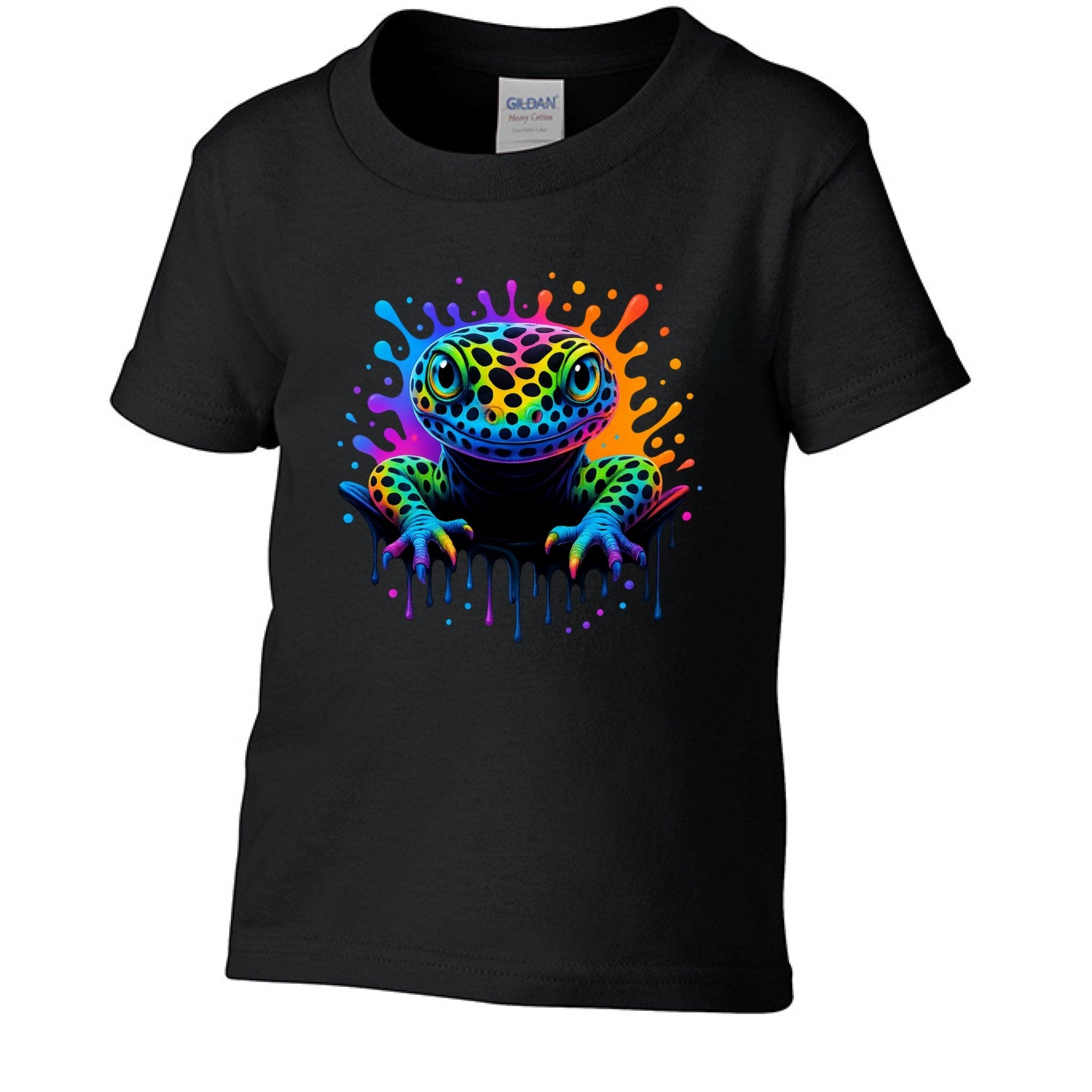 Colorful Toddler Rainbow Leopard Gecko Shirt - Red River Exotics