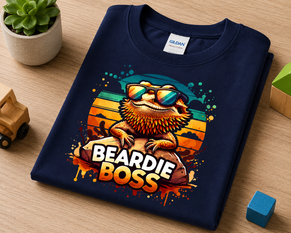 Beardie Boss Toddler Shirt | Cute Bearded Dragon Kids Tee
