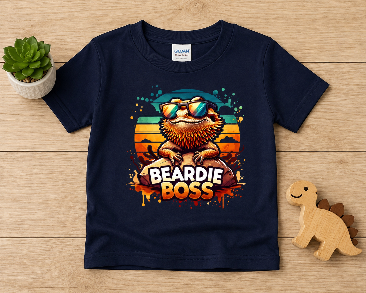 Beardie Boss Toddler Shirt | Cute Bearded Dragon Kids Tee