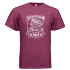 Touch My Beard and Tell Me I'm Pretty, Funny Bearded Dragon Graphic Tee - Red River Exotics LLC