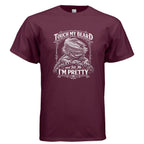 Touch My Beard and Tell Me I'm Pretty, Funny Bearded Dragon Graphic Tee - Red River Exotics LLC