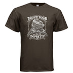 Touch My Beard and Tell Me I'm Pretty, Funny Bearded Dragon Graphic Tee - Red River Exotics LLC