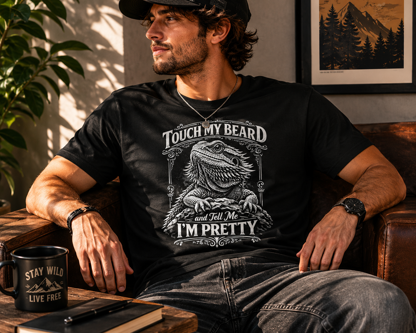 Touch My Beard and Tell Me I’m Pretty Shirt | Funny Bearded Dragon Tee