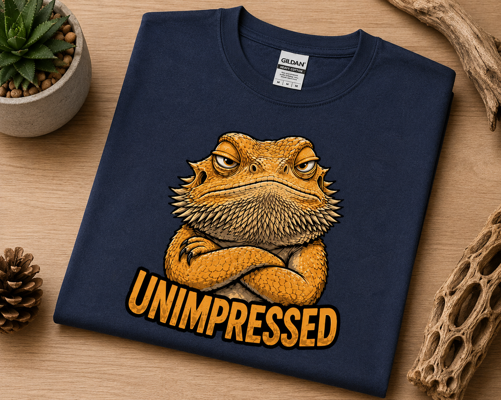 Unimpressed Bearded Dragon T-Shirt – Funny Beardie Tee