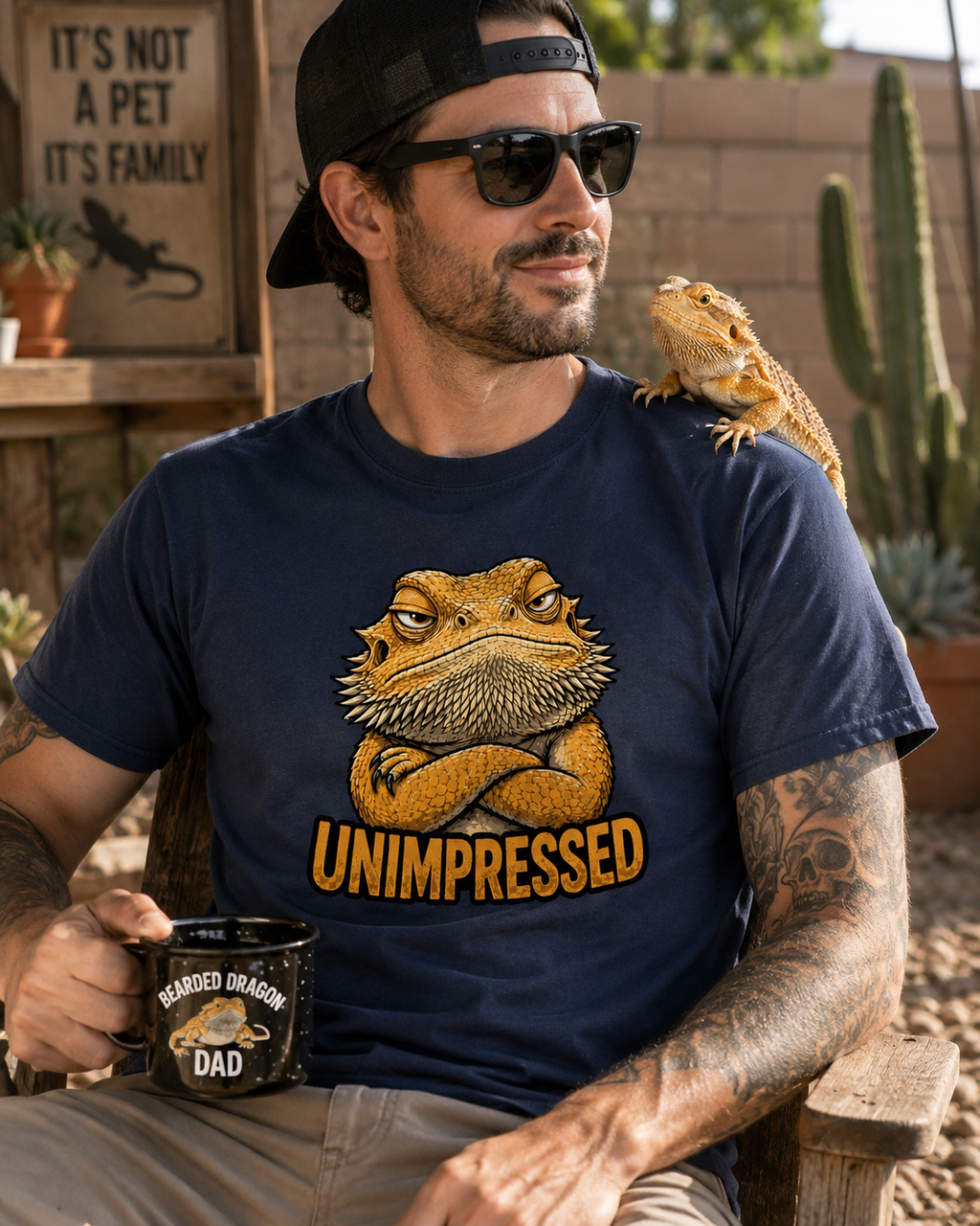 Unimpressed Bearded Dragon T-Shirt – Funny Beardie Tee
