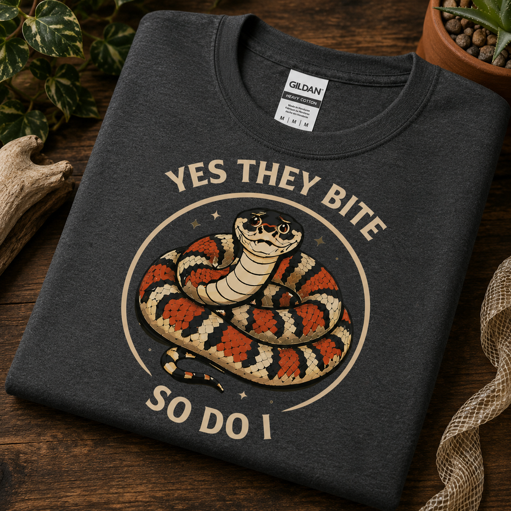 Yes They Bite So Do I Snake Shirt | Funny Sarcastic Reptile Tee 🐍😈