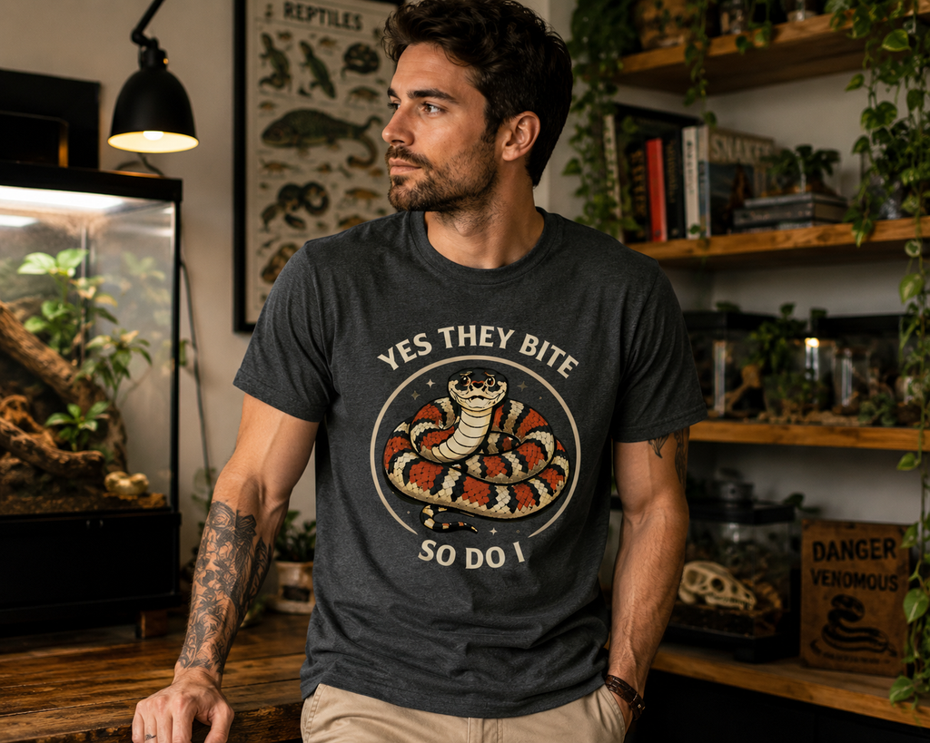 Yes They Bite So Do I Snake Shirt | Funny Sarcastic Reptile Tee 🐍😈