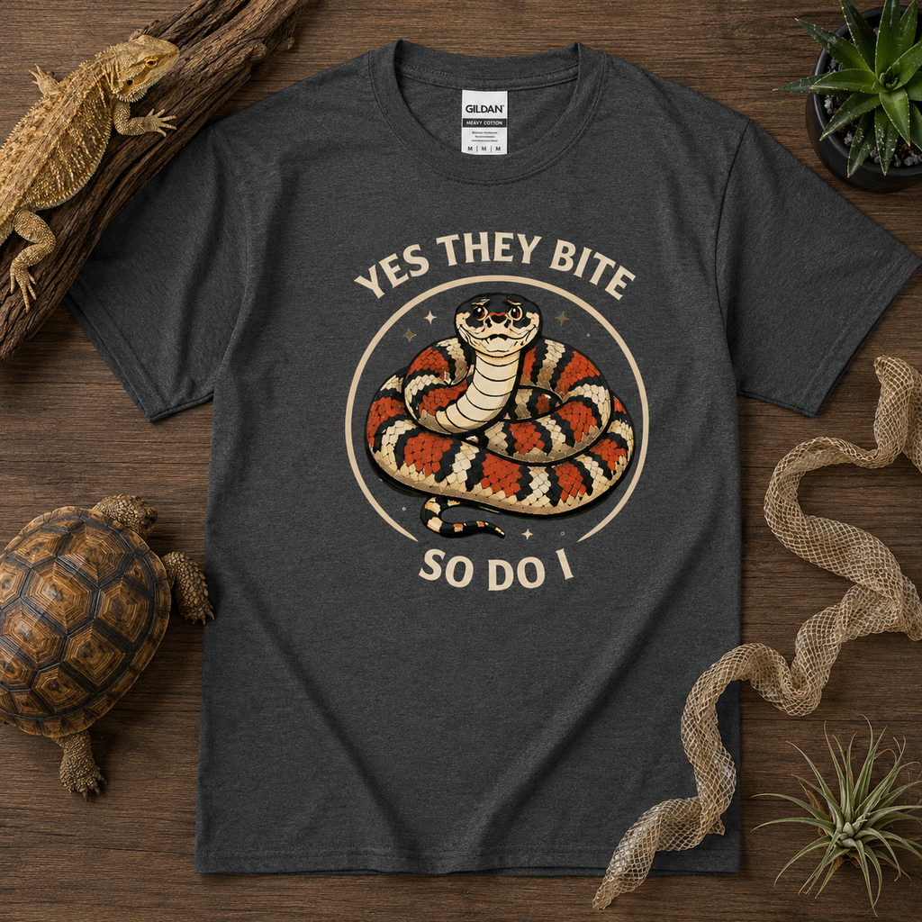 Yes They Bite So Do I Snake Shirt | Funny Sarcastic Reptile Tee 🐍😈