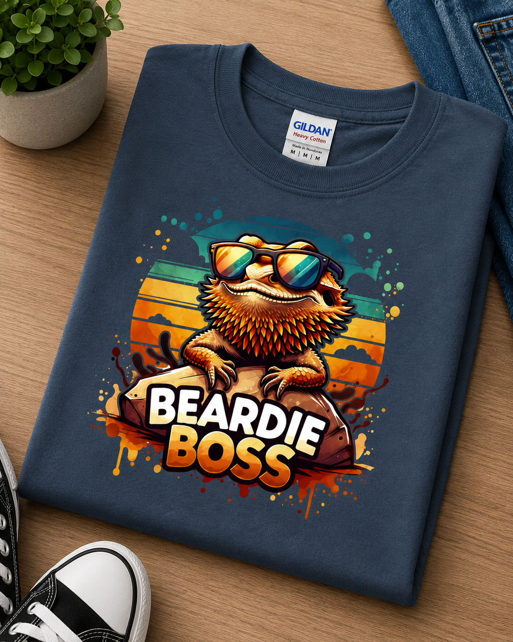 Beardie Boss Youth Shirt | Cool Bearded Dragon Kids Tee