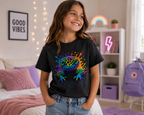 Youth Rainbow Gecko Tee | Colorful Gecko Shirt for Kids